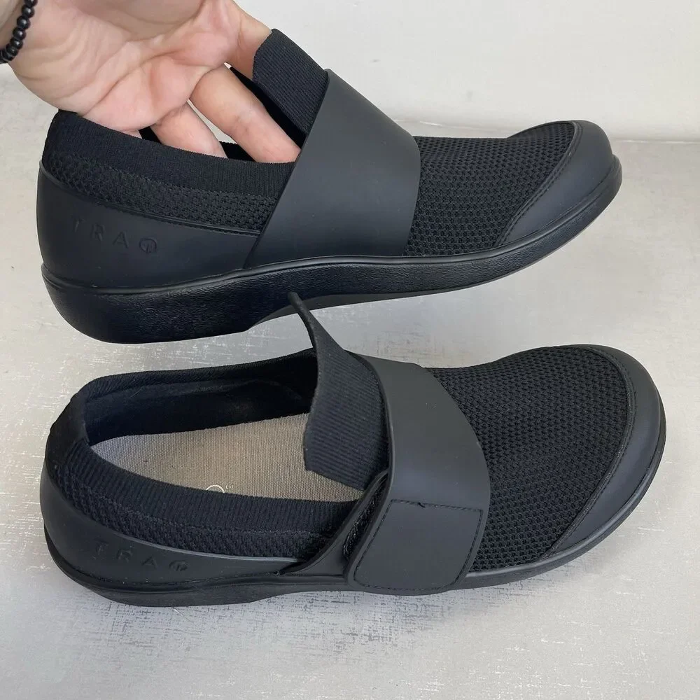 Traq By Alegria‎ Qwik Black Out Walking Shoes Black 41 / 10 Slip On Lightweight